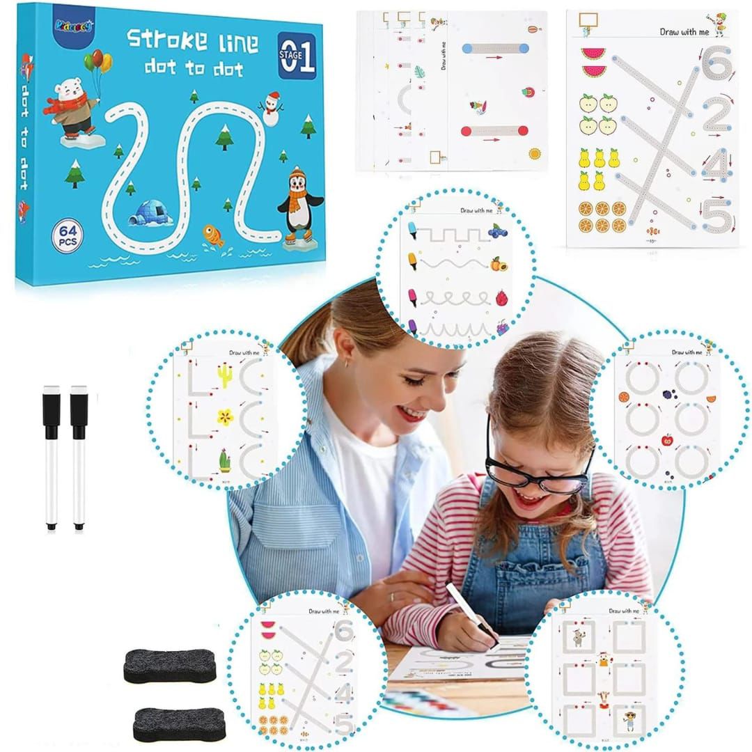 Stroke line dot to dot book
